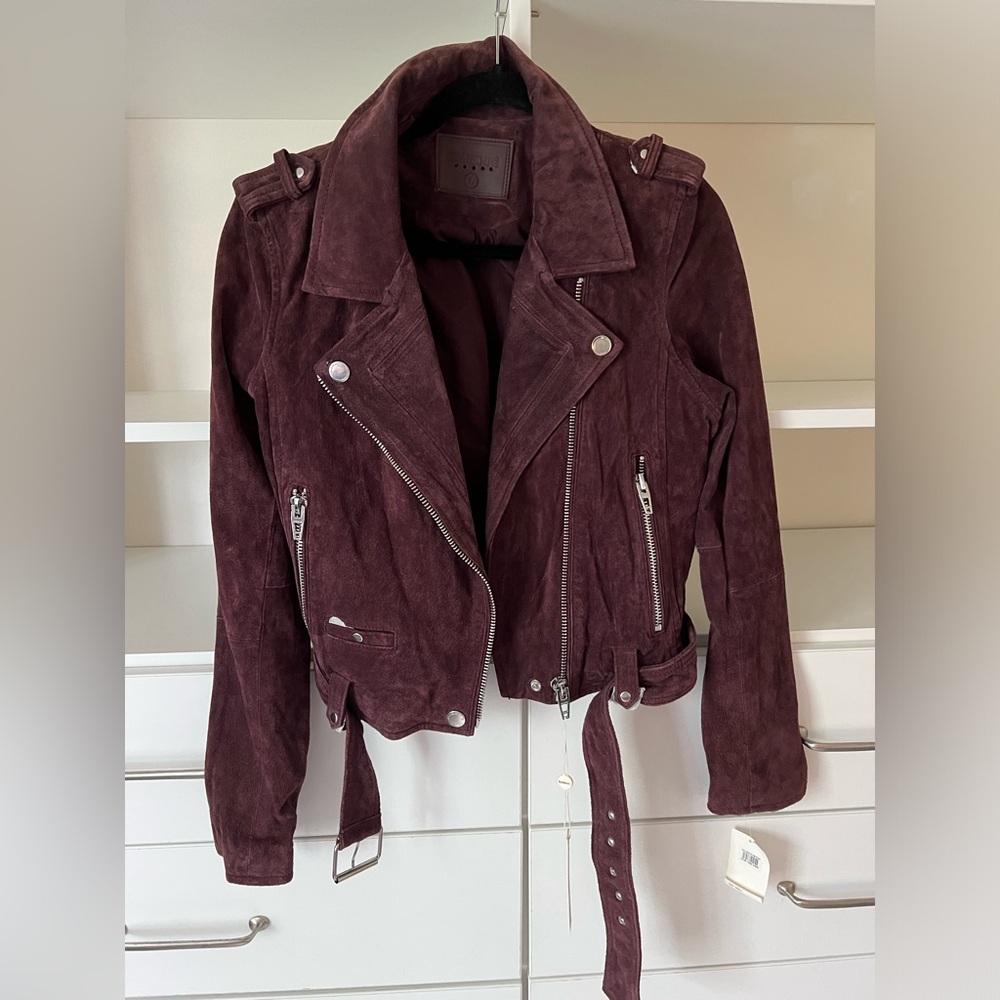 BlankNYC Women’s Suede Jacket, Purple, Size L
